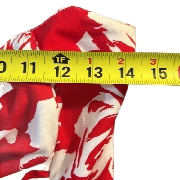 EUC Vintage Robbie Bee Pin-Up Style Red White Print Pockets Boned Bodice M - Picture 14 of 15